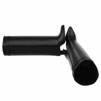 Black leder look omslag laars met gouden slotje